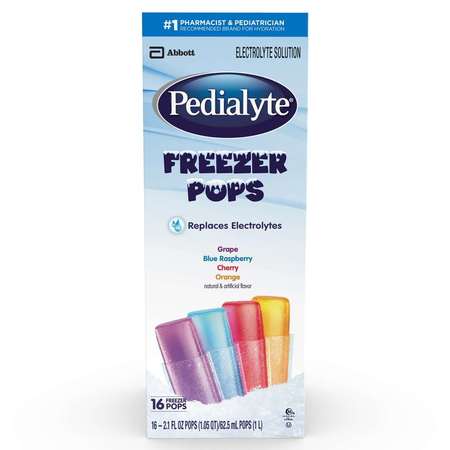PEDIALYTE Pedialyte Assorted Freezer Pops 33.6 fl. oz., PK64 62605